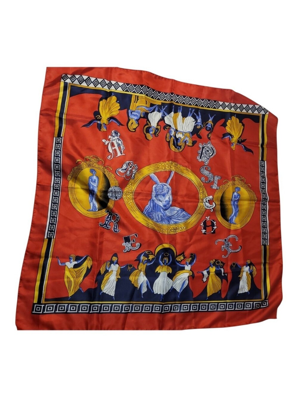 Vintage Colorful Unique Square Scarf